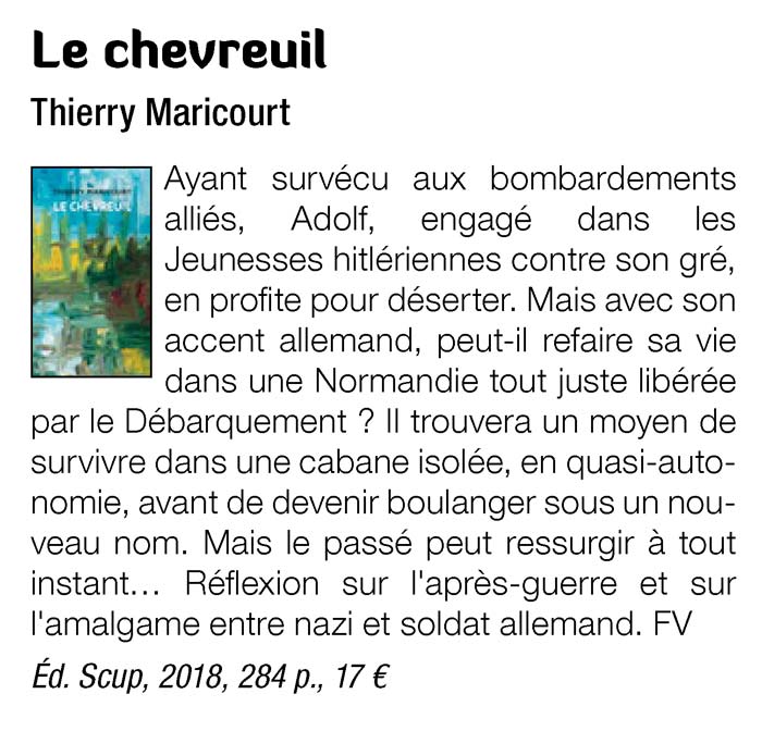 Le Chevreuil Maricourt Silence n°473 décembre 2018